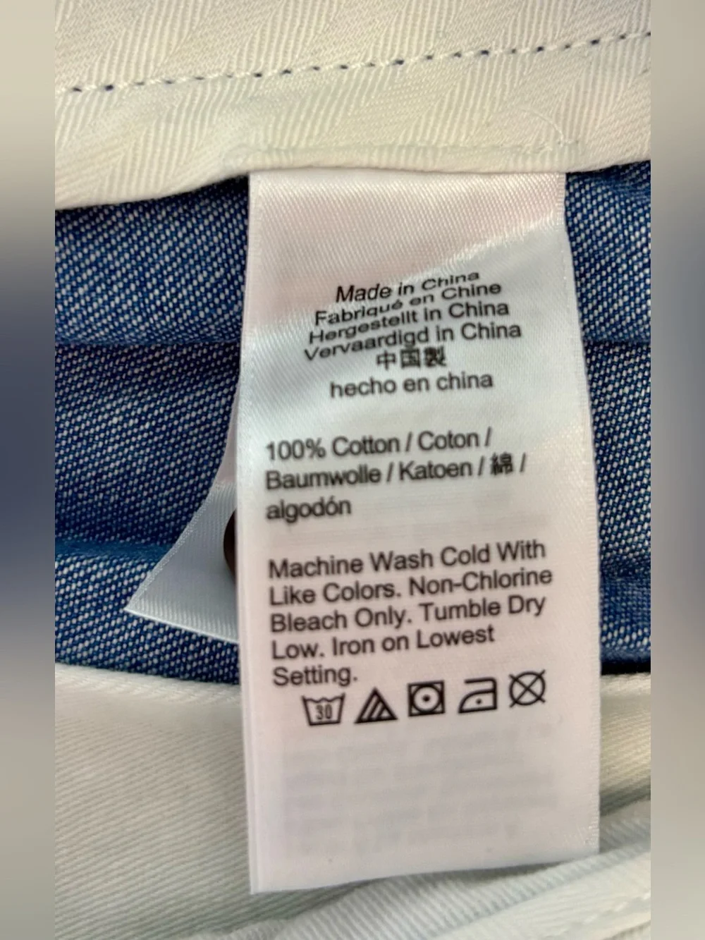 NWT J. Crew Men’s 30 Natural Light Indigo Wash Chambray Pleated 8